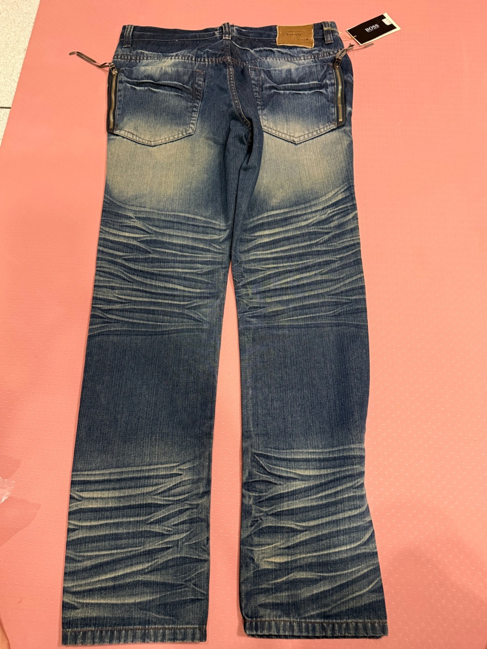 Hugo Boss Blue Washed Bootcut Jeans